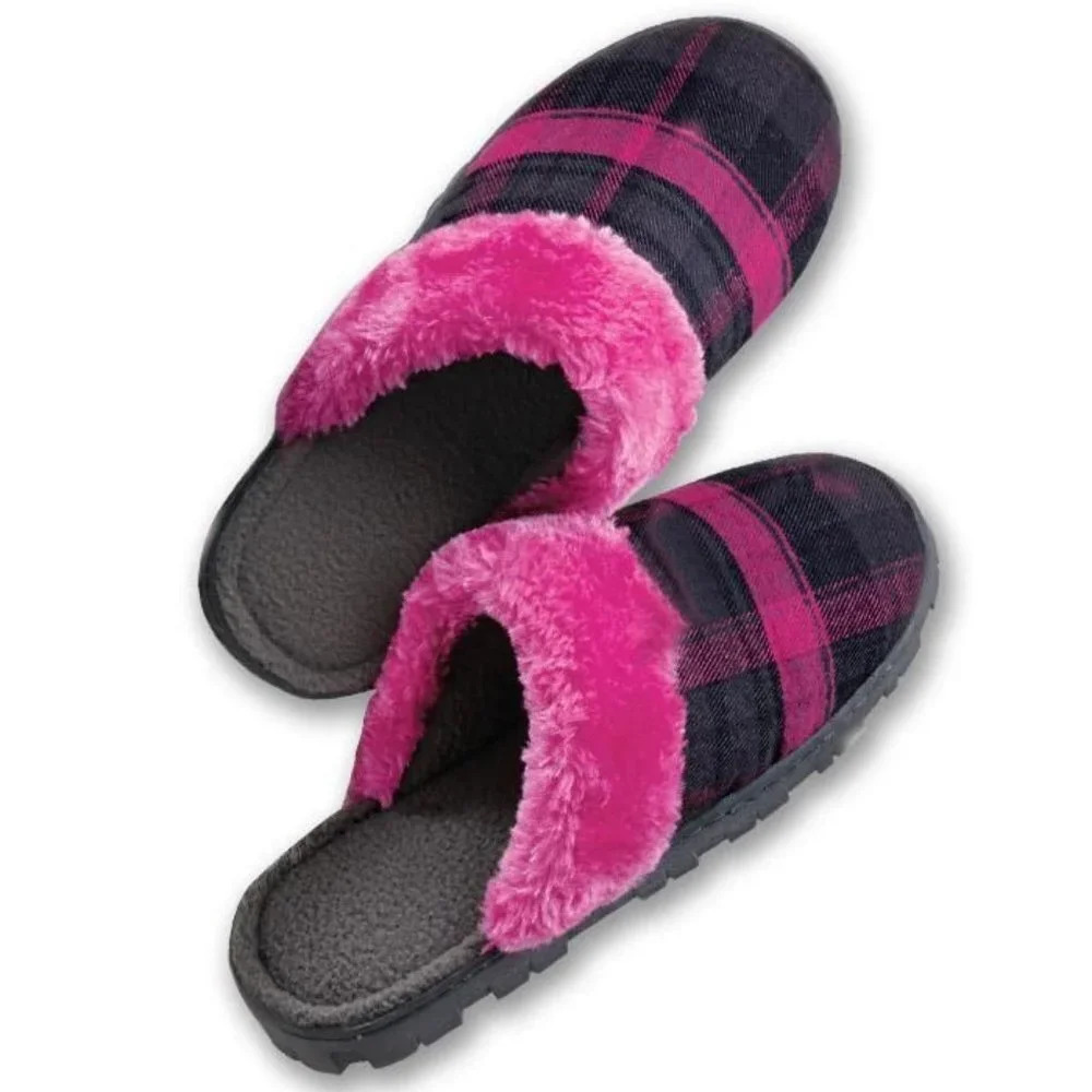 Perfectly Plaid For Her Memory Foam Slipper